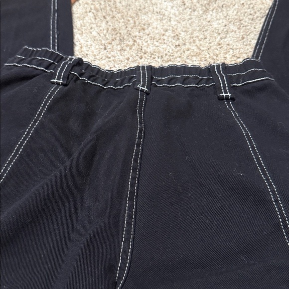 PacSun Low Rise Cargo Puddle Black Jeans with White Stitching - Picture 4 of 7